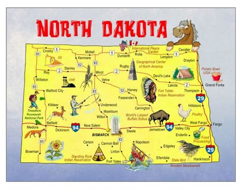 north dakota map with cities|North Dakota Maps & Facts .